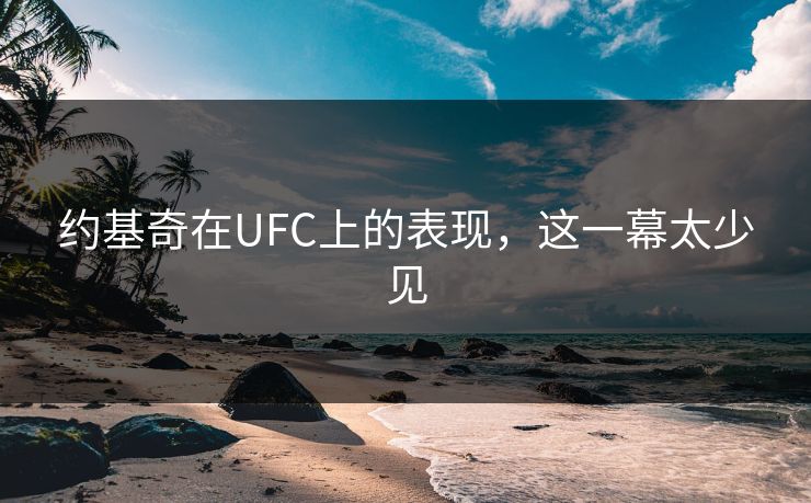约基奇在UFC上的表现，这一幕太少见