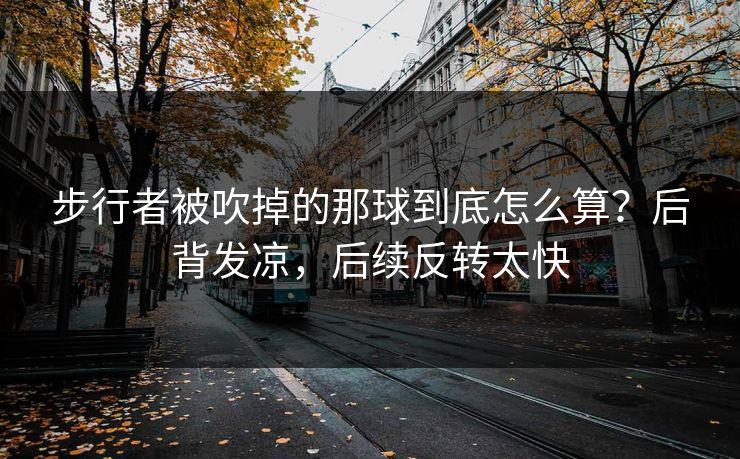 步行者被吹掉的那球到底怎么算?后背发凉,后续反转太快 步行者被吹掉的那球到底怎么算?后背发凉,后续反转太快